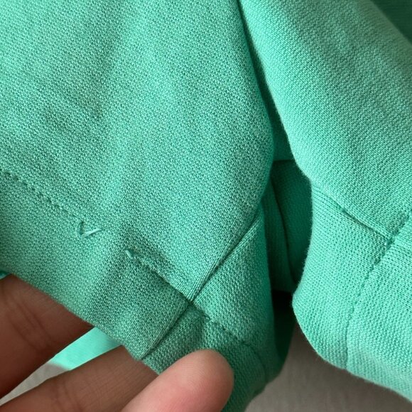 Women's L Zara Collection Cotton Blend Shorts SeaForm Green Zippers High Rise - Picture 9 of 11